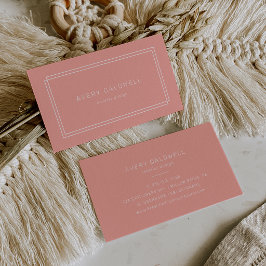 AVERY Minimal Blush Peach Mjuk Coral Företagskort Visitkort