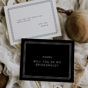 Avery Modern Black kommer att bli mina bridessertk Inbjudningar
