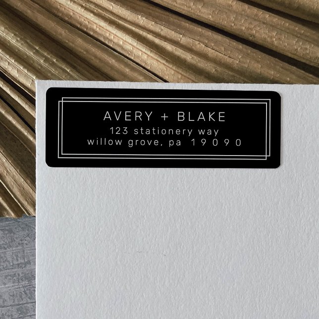 AVERY Modern Black Returetiketters Returadress Etikett (AVERY Modern Black Return Address Labels)