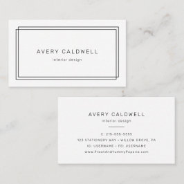 AVERY Modern Minimalist Double Frame Visitkort