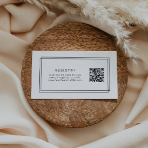 AVERY Modern Minimalist QR Code Gift Register Tilläggskort