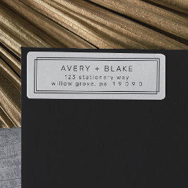 AVERY Modern minimalistiska Returetiketter Returadress Etikett