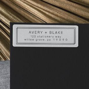 AVERY Modern minimalistiska Returetiketter Returadress Etikett