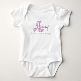 Avery namn pastel lila anpassningsbar  t shirt