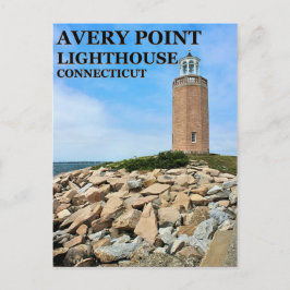 Avery Point fyr, Connecticut Vykort