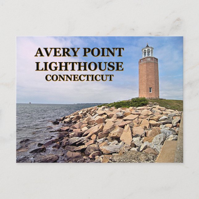 Avery Point-fyr, vykort för anslutning (Framsida)