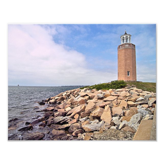 Avery Point Lighthouse, Connecticut Foto Print (Framsidan)