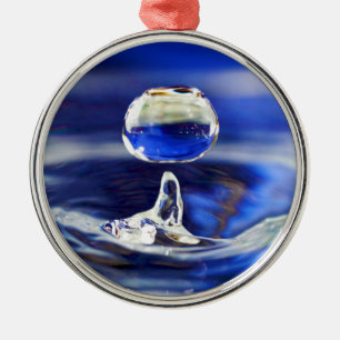 Avfall av Coola Blue Vatten RainDrop Julgransprydnad Metall
