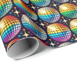 Avfall av radioaktivt Pride Disco Boll Gift Wrap Presentpapper
