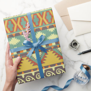 Avfall från aztec-stammen mönster party presentpapper