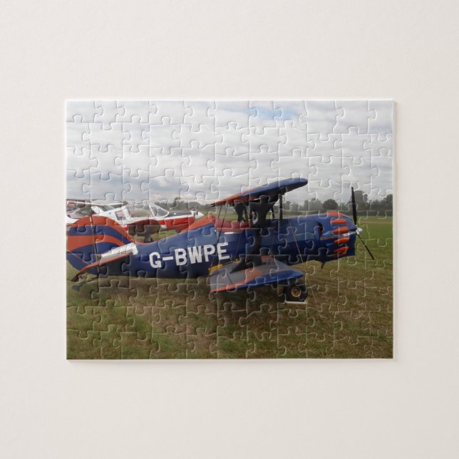 Avfällings- Biplane Pussel (Horisontell)