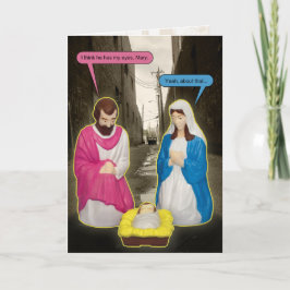 AvfallscontainerbabyJesus julkort Helgkort