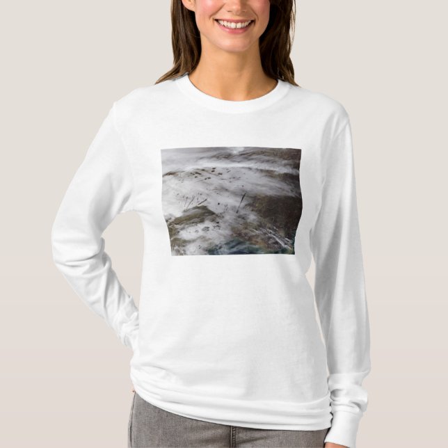 Avfallsspår för luftfartyg t shirt (Framsida)