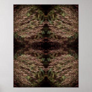 Avfallstorkade gräs nära Abstrakt Poster