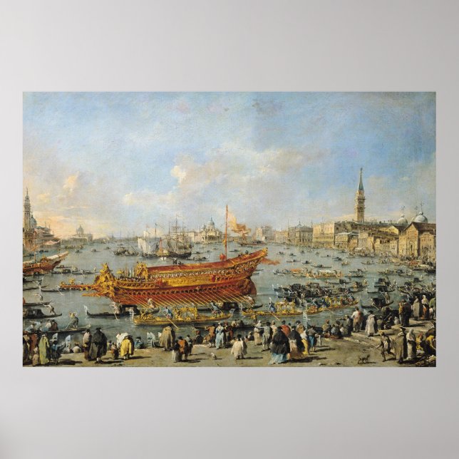 Avfärd från Bucentaur för Lido Poster (Framsidan)