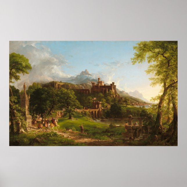 Avfärden - Thomas Cole Fine Art Poster (Framsidan)