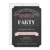 Avfärgat kalkbord| Inbjudan till Valentine Party