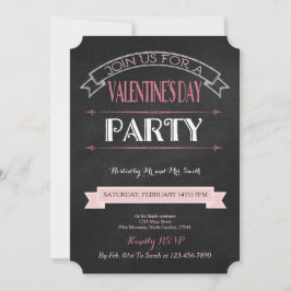 Avfärgat kalkbord| Inbjudan till Valentine Party