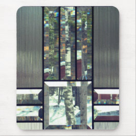 Avfasat glas ser silver grått svart ut musmatta