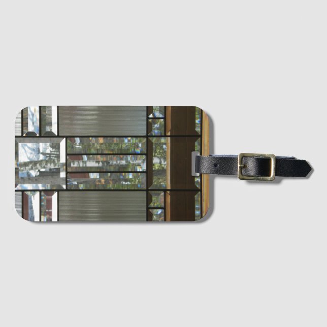 Avfasat grått av svart silver, modernt bagagebricka (Framsida horisontal)