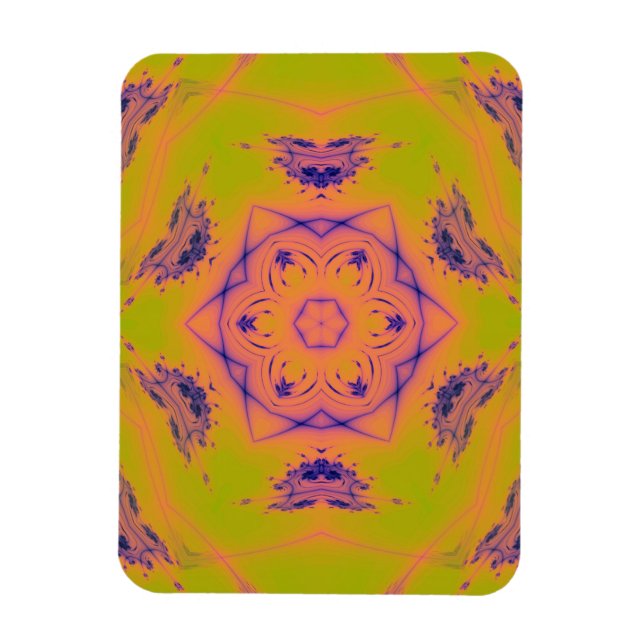 Avfasning av solnedgång - kontrast Mandela Magnet (Vertikal)