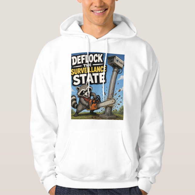 Avflocka övervakningsstatens hoodie (Framsida)