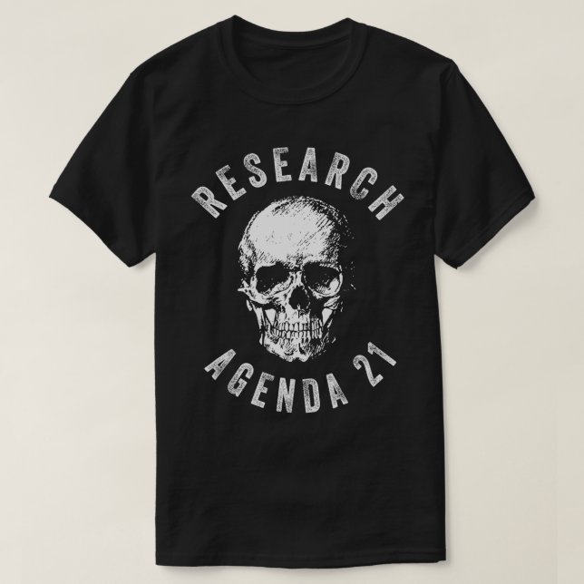Avfolkningssammansvärjning Agenda 21 Populatio T Shirt (Design framsida)