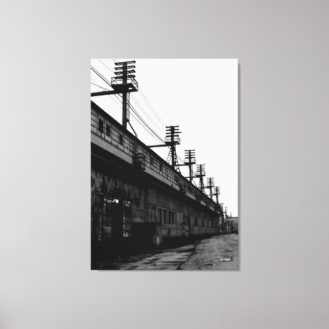 Avförsvaga American Industry Urban Industrial Prin Canvastryck (Framsida)