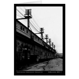 Avförsvaga American Industry Urban Industrial Prin Hälsningskort