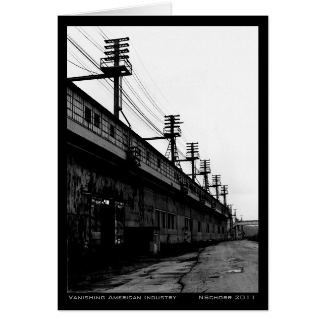 Avförsvaga American Industry Urban Industrial Prin Hälsningskort (Framsidan)