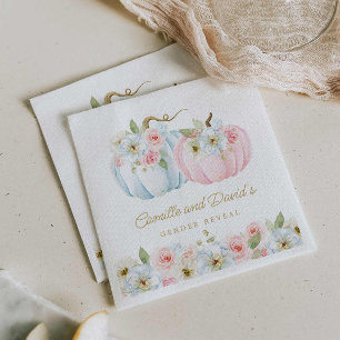 Avfyll Pumpkin Gender Reveal Baby Shower Pappersservett