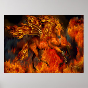 Avfyra affischen för dansarefantasikonst poster