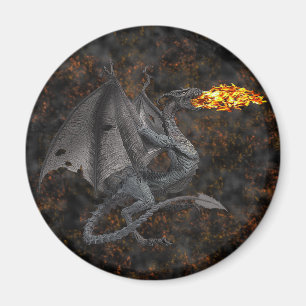 Avfyra-Andning drake Magnet