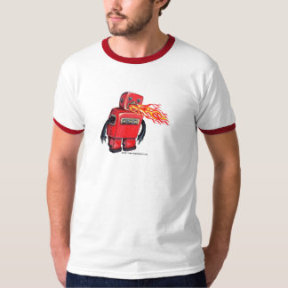 Avfyra-andning robot t-shirt