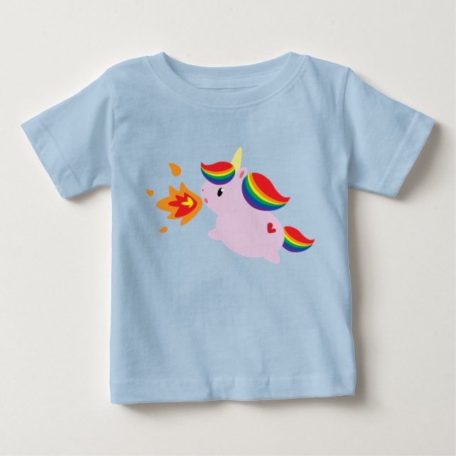Avfyra-Andning Unicorn Tee (Framsida)