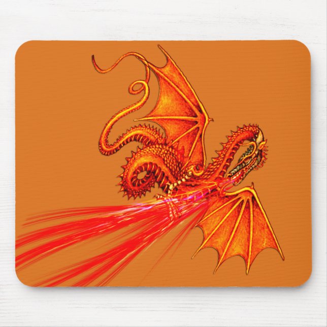 Avfyra andningdrakemousepad musmatta (Framsidan)