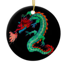 Avfyra andningdraken på helgdagprydnad