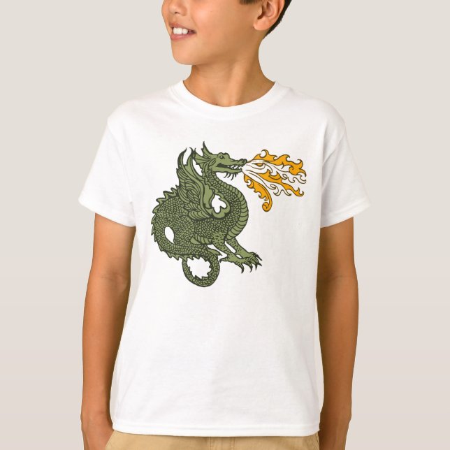 Avfyra andningdraken t shirt (Framsida)