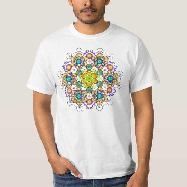 Avfyra av skapelseMandala 2 Tee Shirt (Framsida)
