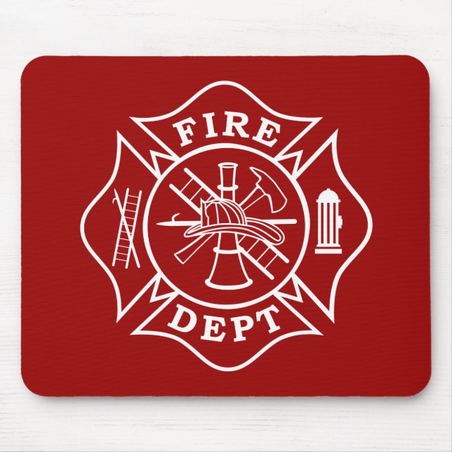 Avfyra avdelning maltesiska arga Mousepad Musmatta (Framsidan)