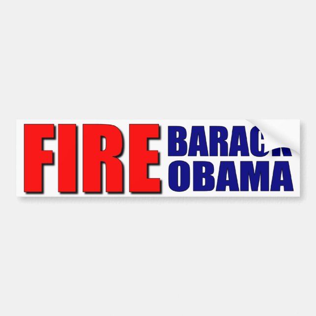 Avfyra Barack Obama Bildekal (Framsidan)