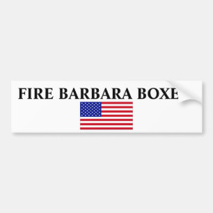 AVFYRA BARBARA BOXER, USA-Flagga-Stort! Bildekal