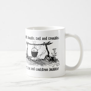 Avfyra brännskadakitteln bubblar, den Shakespeare Kaffemugg