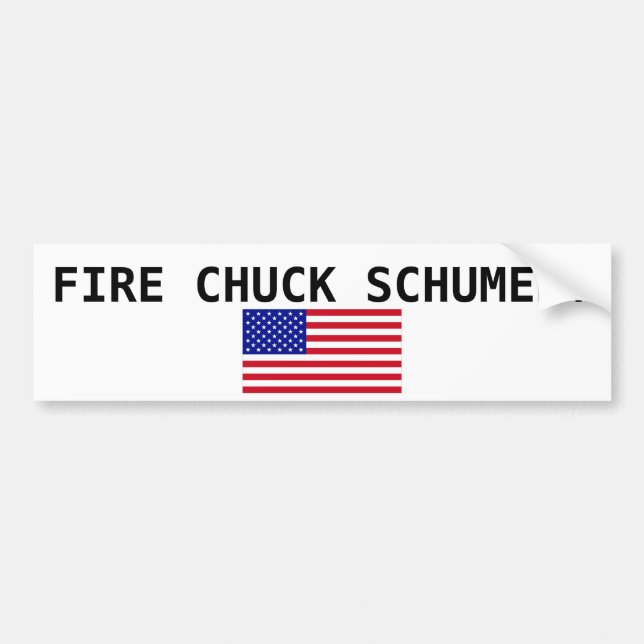 AVFYRA CHUCKEN SCHUMER, USA-Flagga-Stort! Bildekal (Framsidan)