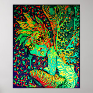 Avfyra den Fae kanvastrycket Poster