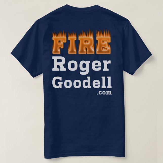 Avfyra den Roger Goodell t-skjortan mörk stil Tee Shirt (Design baksida)