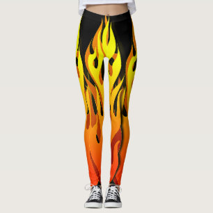 Avfyra designad damasker för trycket leggings