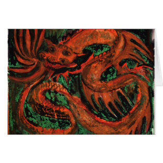 Avfyra draken hälsningskort