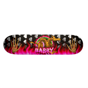 Avfyra draken med ditt namn flammar in skateboard bräda 20 cm
