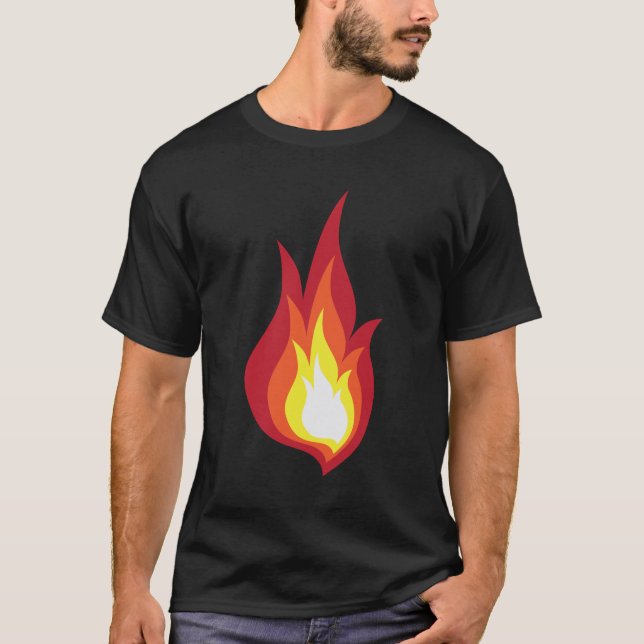 Avfyra dräkten flammar - den glöder fyrverkerier t shirt (Framsida)